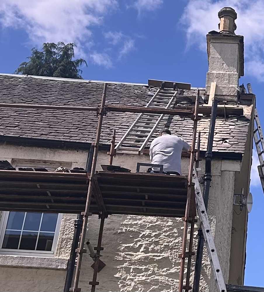 Roof repair and chimney repointing work